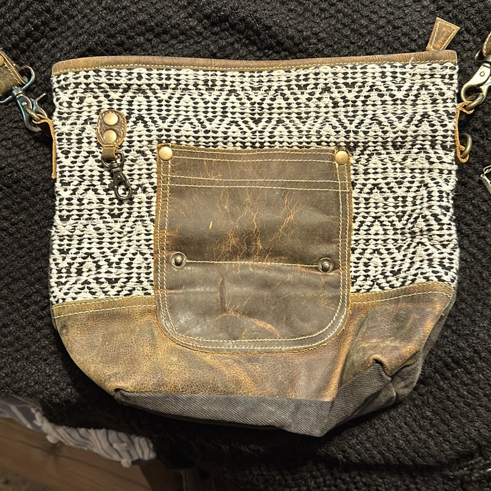 Myra crossbody with adjustable strap.